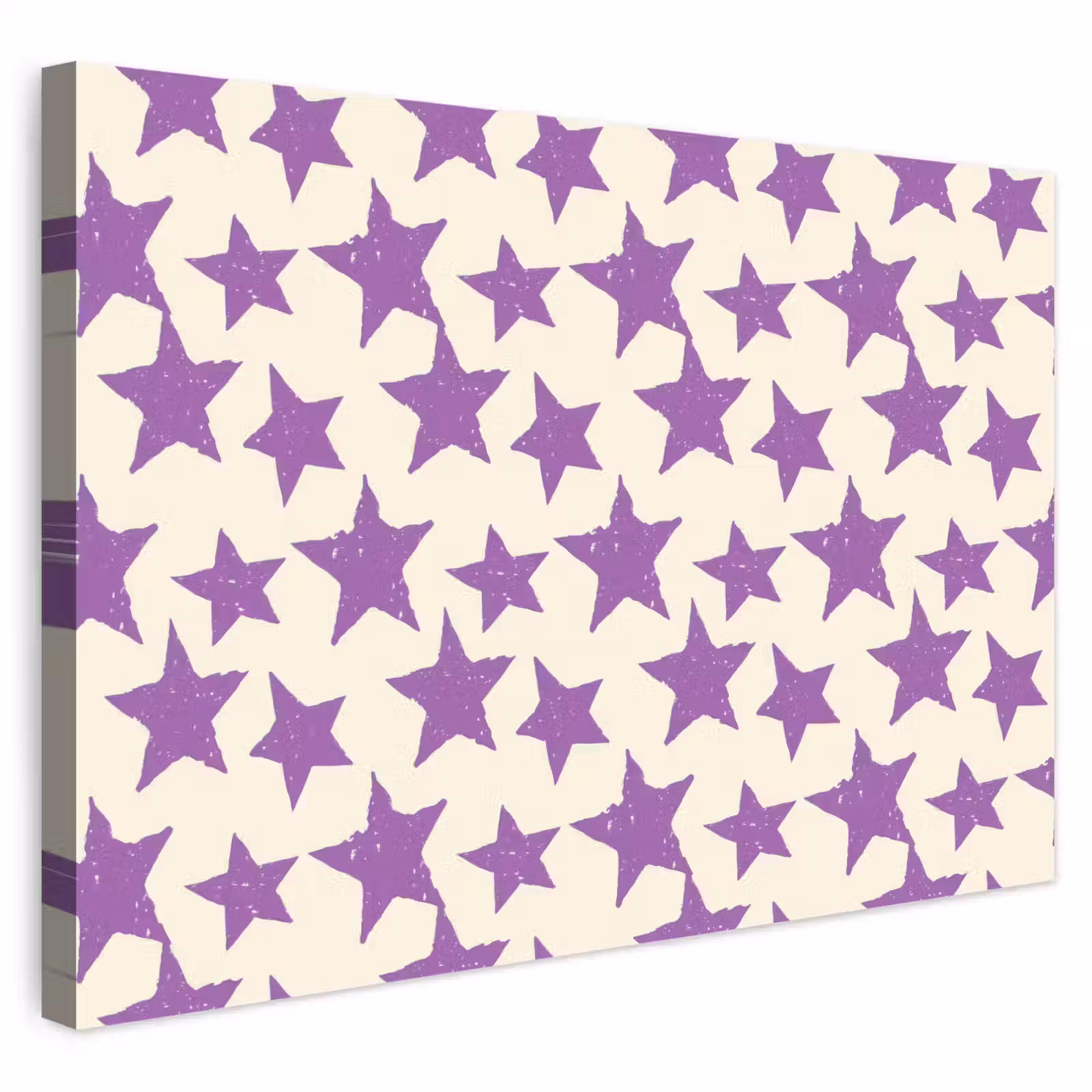Buiten canvas - Paars - Geometrisch - Sterren - Stempel - Patroon — 1