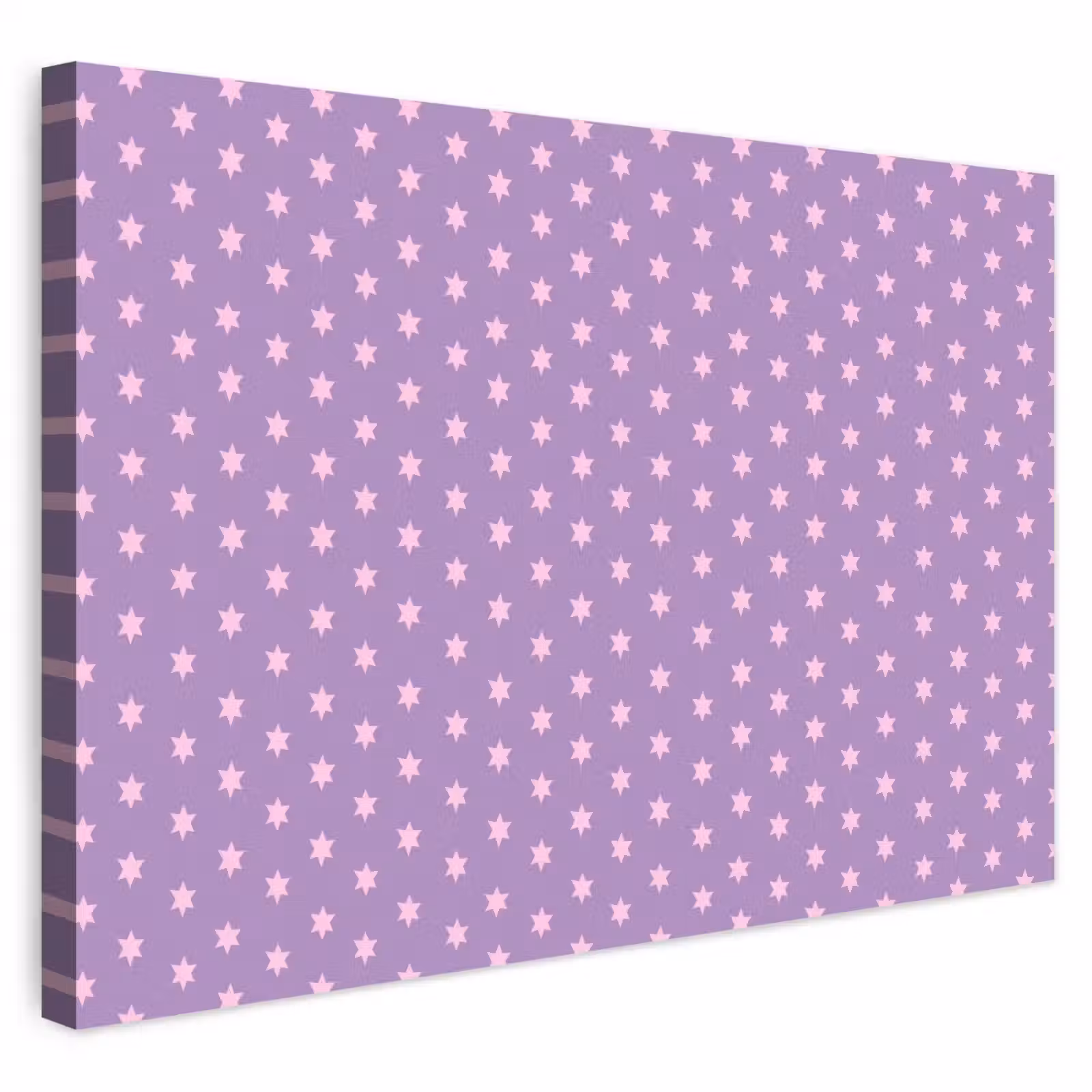 Buiten canvas - Paars - Roze - Sterren - Geometrisch - Patroon — 1
