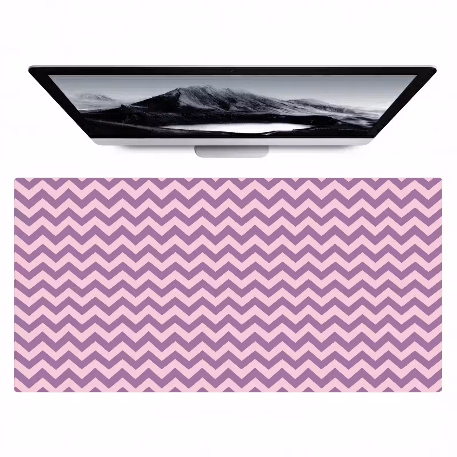 Bureau onderlegger - Paars - Roze - Geometrisch - Chevron - Zigzag - Patroon — 1