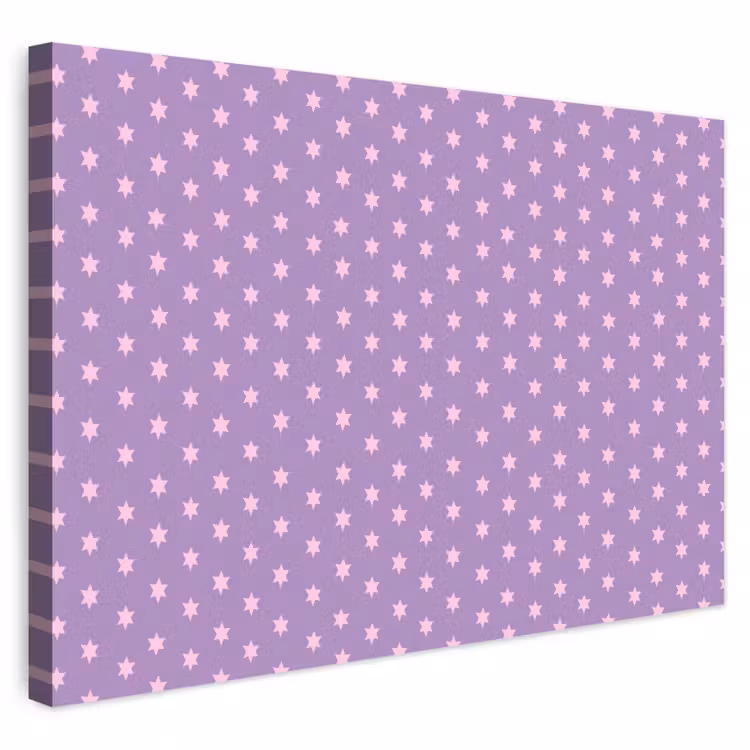 Buiten canvas - Paars - Roze - Sterren - Geometrisch - Patroon — 1