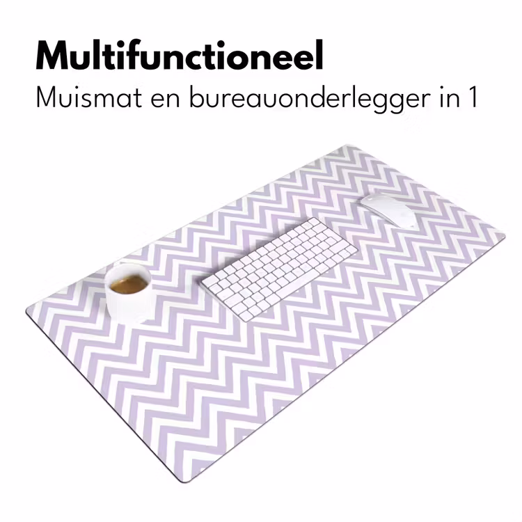 Bureau onderlegger - Lila - Geometrisch - Chevron - Zigzag - Patroon — 7