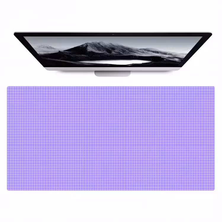 Bureau onderlegger - Paars - Geometrisch - Raster - Minimalistisch - Patroon — 1