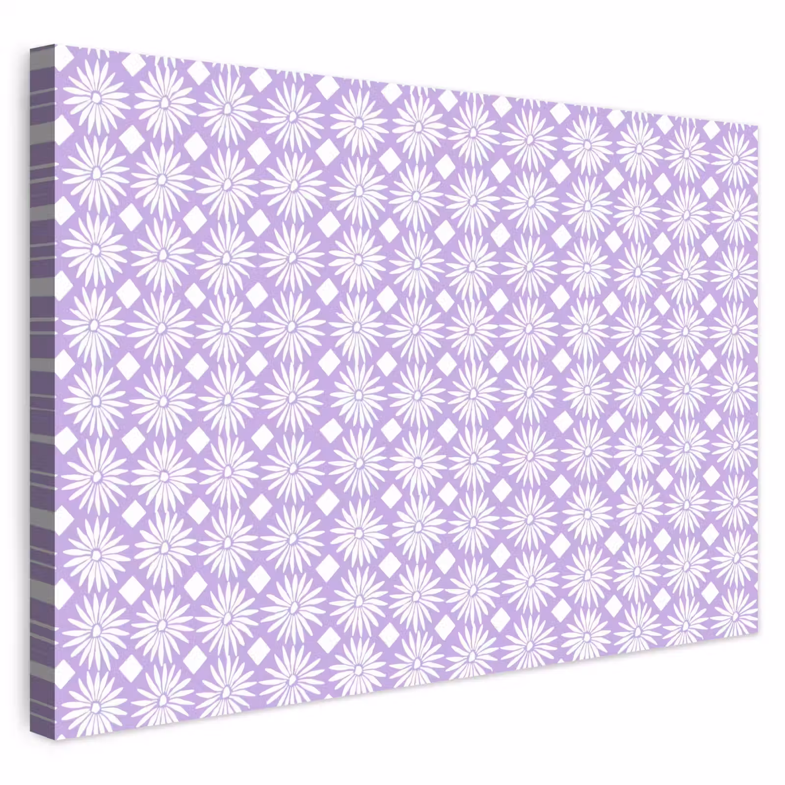 Buiten canvas - Lila - Botanisch - Bloemen - Margrieten - Patroon — 1