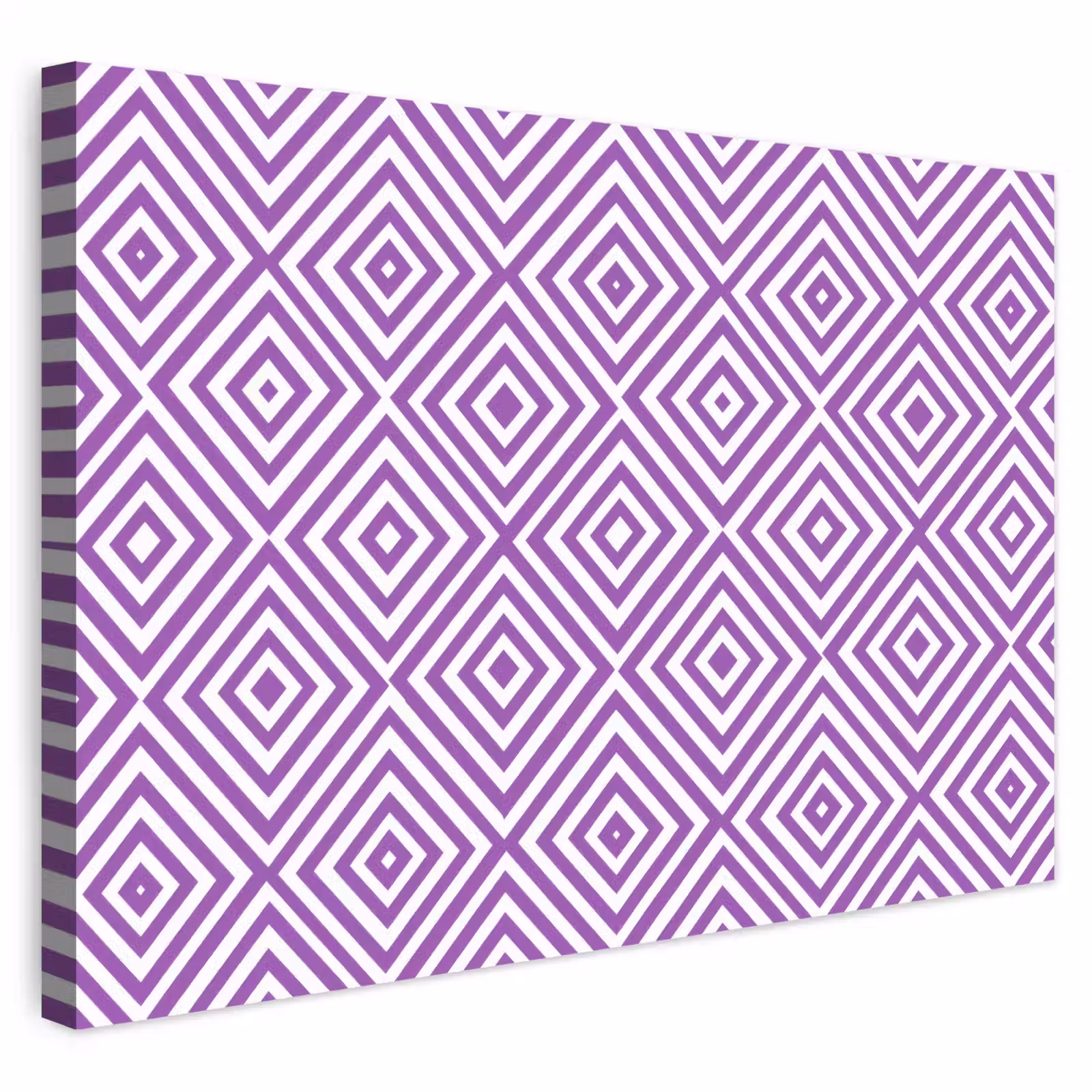 Buiten canvas - Paars - Geometrisch - Ruiten - Concentrisch - Patroon — 1