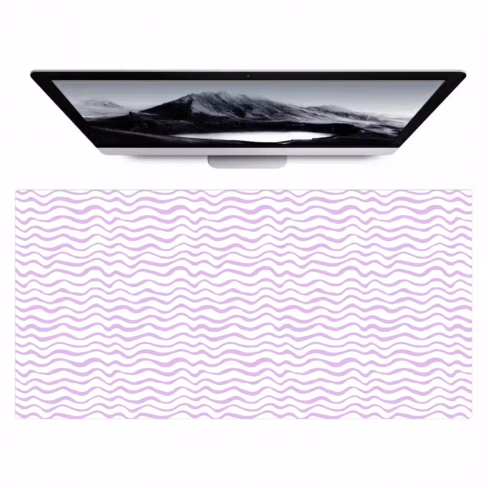 Bureau onderlegger - Lila - Geometrisch - Golfjes - Lijnen - Patroon — 1