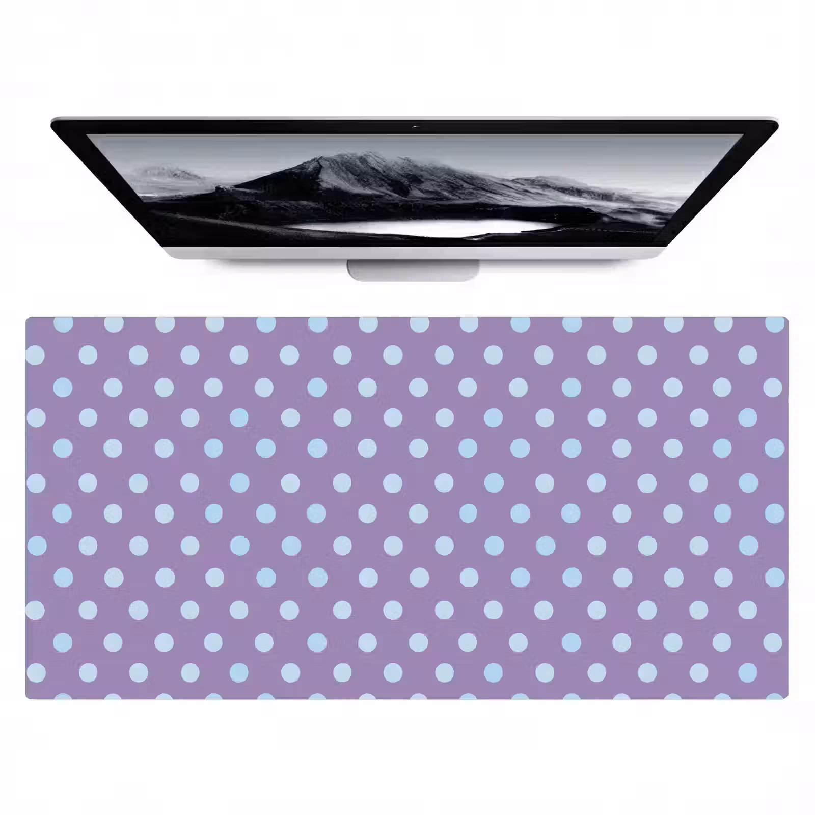 Bureau onderlegger - Paars - Blauw - Geometrisch - Stippen - Polka Dot - Patroon — 1