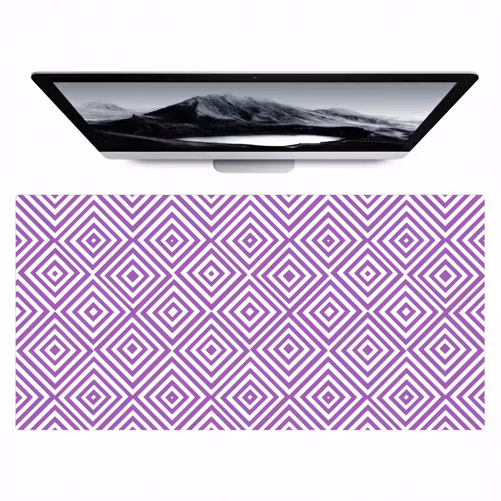 Bureau onderlegger - Paars - Geometrisch - Ruiten - Concentrisch - Patroon — 1