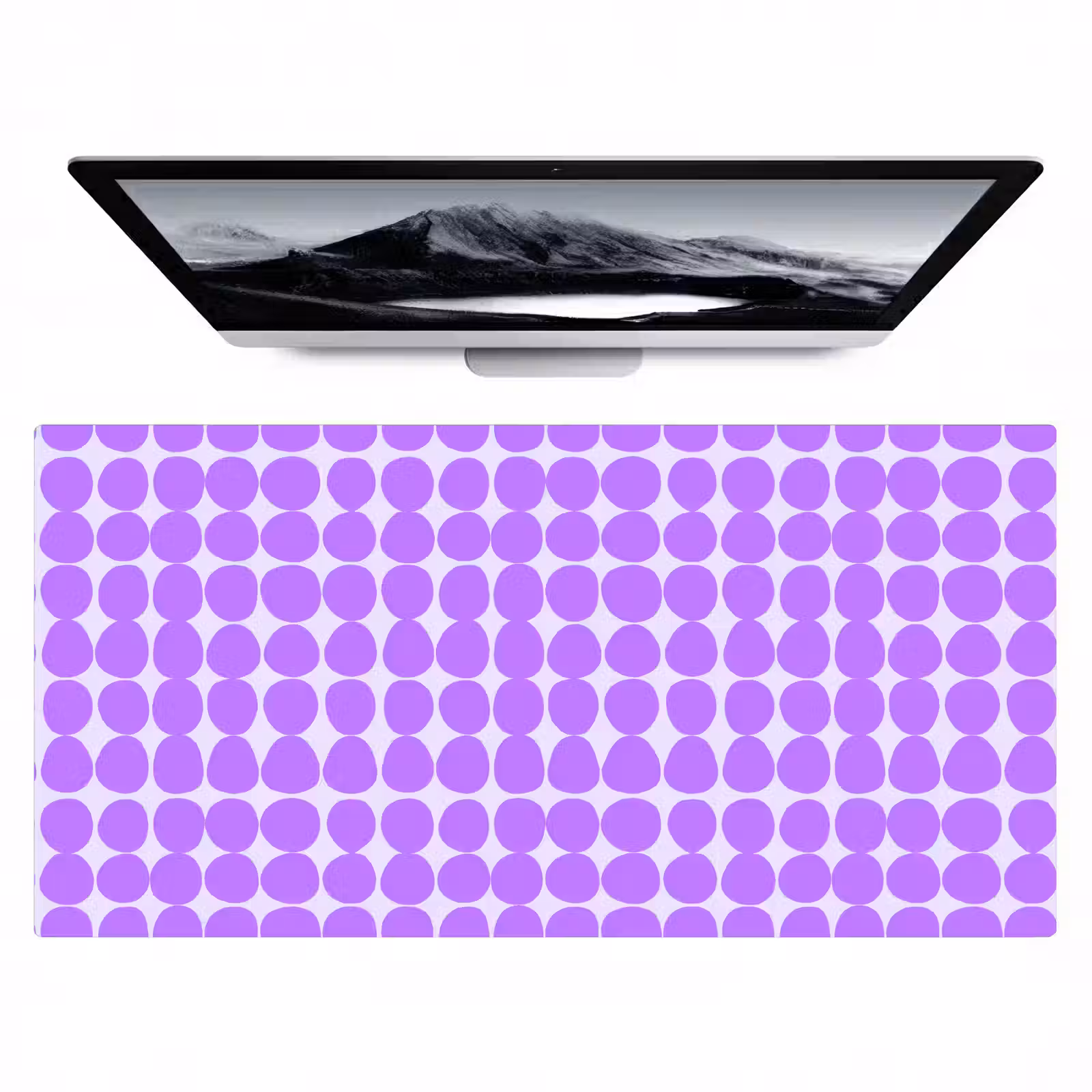 Bureau onderlegger - Paars - Geometrisch - Stippen - Polka Dot - Patroon — 1