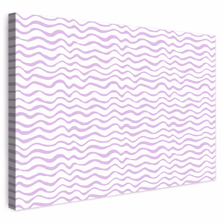 Buiten canvas - Lila - Geometrisch - Golfjes - Lijnen - Patroon — 1