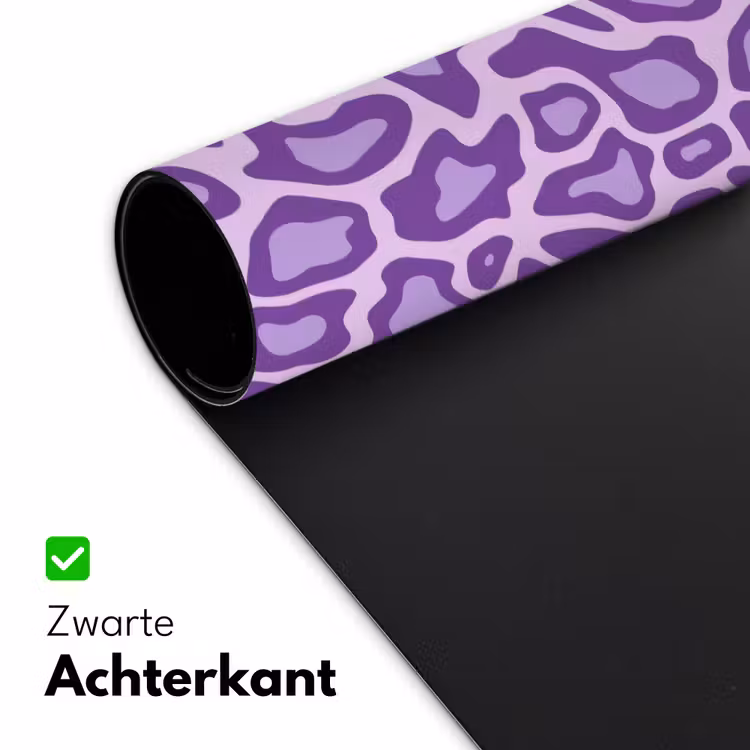 Bureau onderlegger - Paars - Abstract - Luipaard - Vlekken - Groovy - Patroon — 5