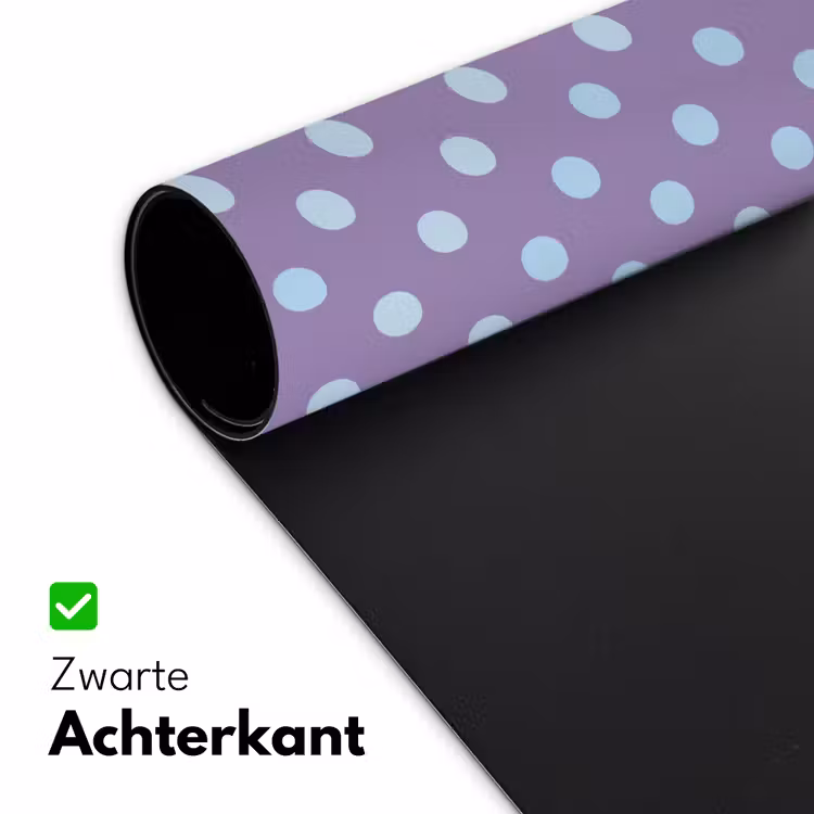 Bureau onderlegger - Paars - Blauw - Geometrisch - Stippen - Polka Dot - Patroon — 5