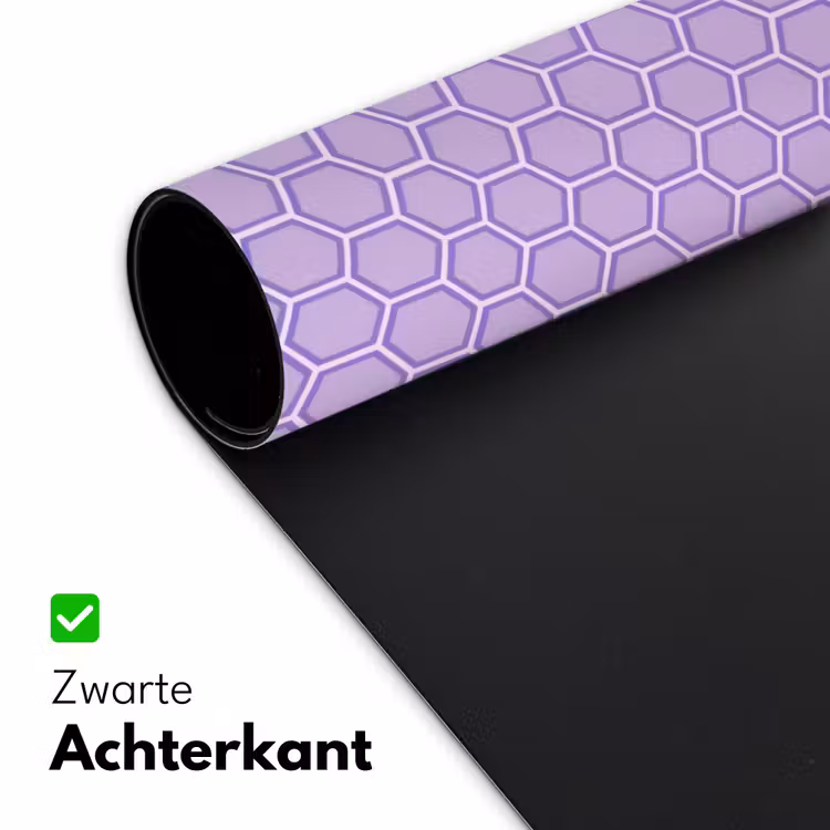 Bureau onderlegger - Paars - Geometrisch - Honeycomb - Bijenraat - Patroon — 5