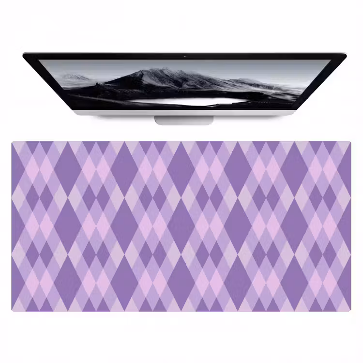 Bureau onderlegger - Paars - Geometrisch - Ruiten - Argyle - Patroon — 1