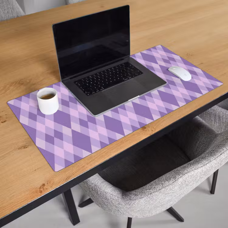 Bureau onderlegger - Paars - Geometrisch - Ruiten - Argyle - Patroon — 3