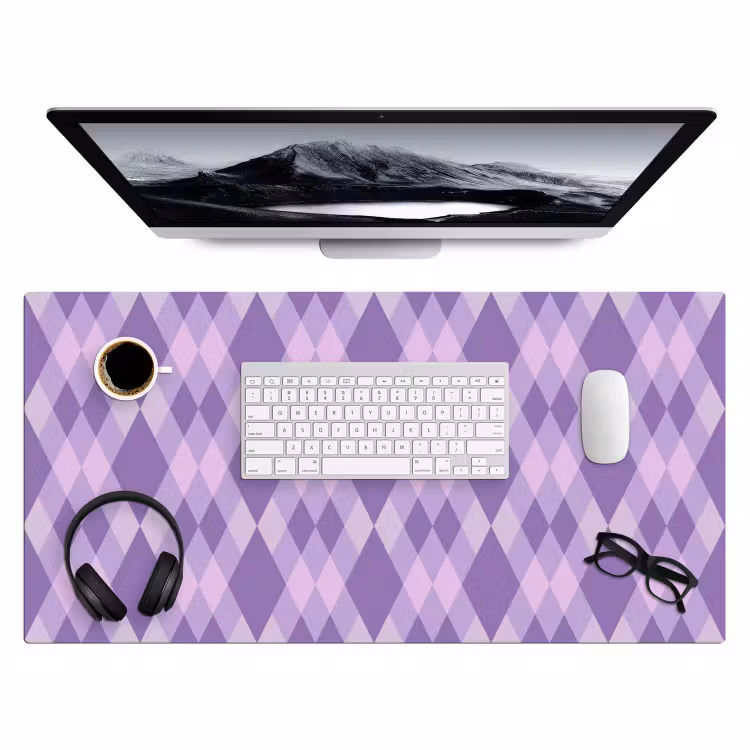 Bureau onderlegger - Paars - Geometrisch - Ruiten - Argyle - Patroon — 4