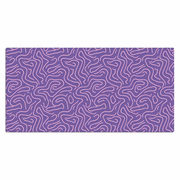 Bureau onderlegger - Paars - Roze - Abstract - Lijnen - Doolhof - Patroon — 2