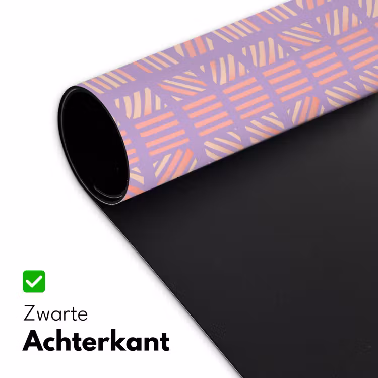Bureau onderlegger - Paars - Roze - Geometrisch - Strepen - Blokken - Patroon — 5