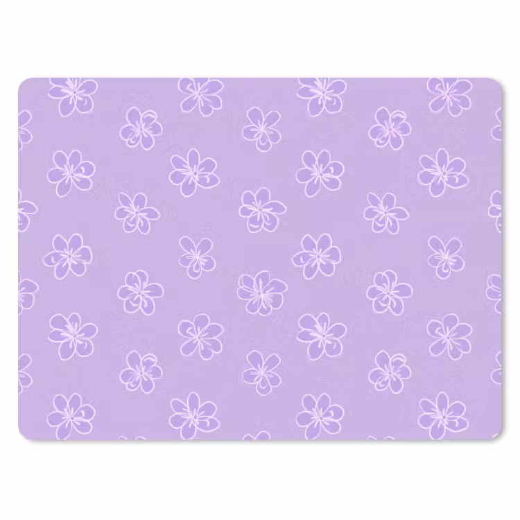 Muismat - Lila - Botanisch - Bloemen - Handgetekend - Patroon — 1