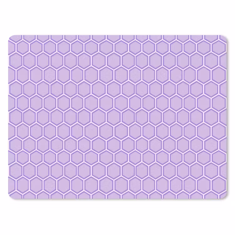Muismat - Paars - Geometrisch - Honeycomb - Bijenraat - Patroon — 1