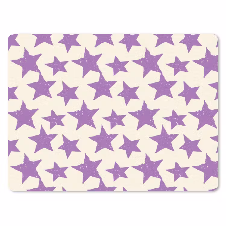 Muismat - Paars - Geometrisch - Sterren - Stempel - Patroon — 1