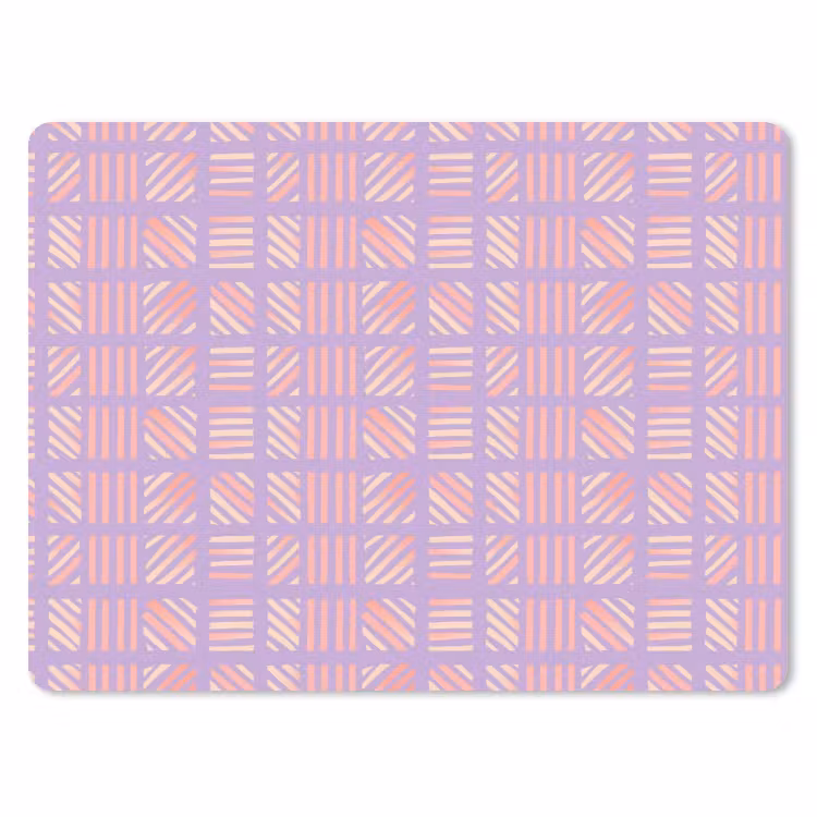 Muismat - Paars - Roze - Geometrisch - Strepen - Blokken - Patroon — 1