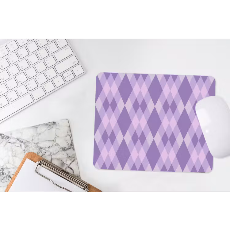 Muismat - Paars - Geometrisch - Ruiten - Argyle - Patroon — 2
