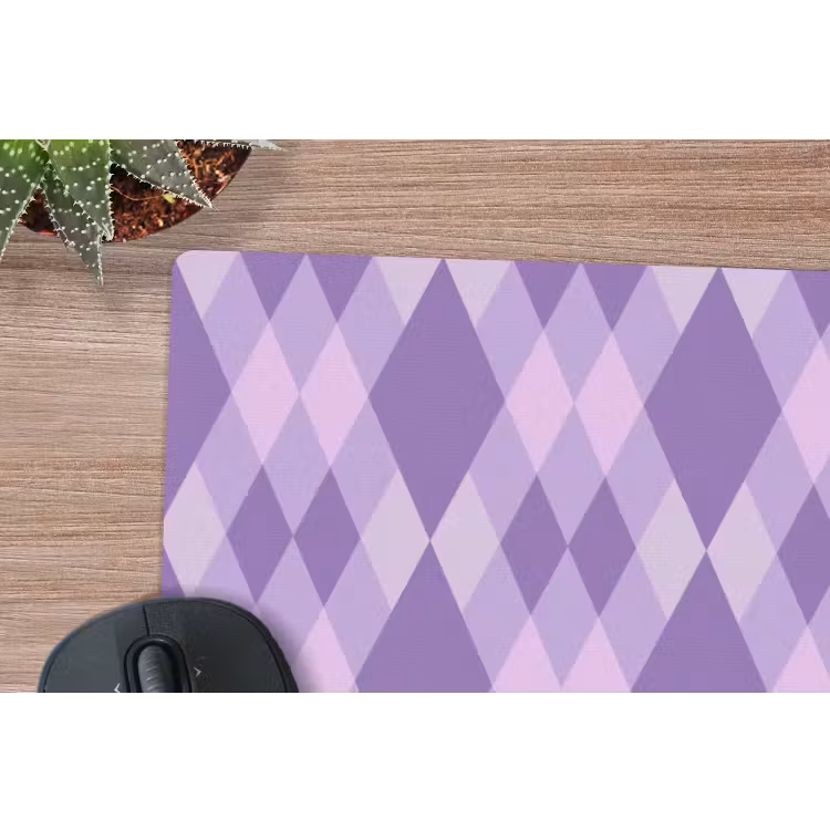 Muismat - Paars - Geometrisch - Ruiten - Argyle - Patroon — 4