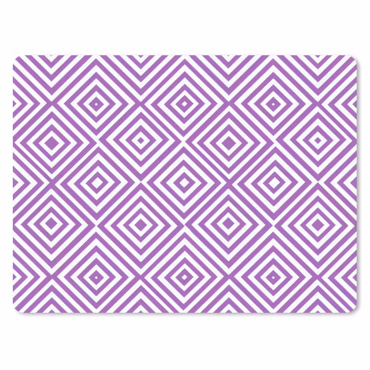 Muismat - Paars - Geometrisch - Ruiten - Concentrisch - Patroon — 1