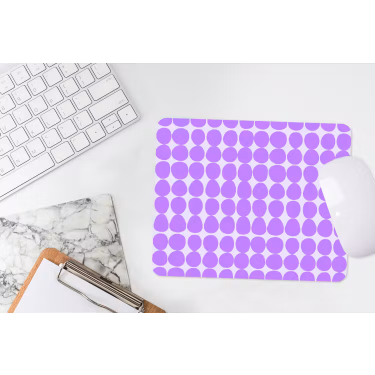 Muismat - Paars - Geometrisch - Stippen - Polka Dot - Patroon — 2