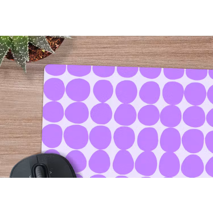 Muismat - Paars - Geometrisch - Stippen - Polka Dot - Patroon — 4