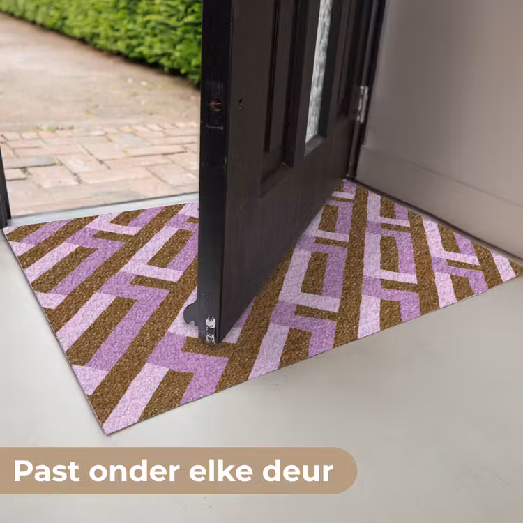 Deurmat - Bruin - Roze - Geometrisch - Meander - Patroon — 7