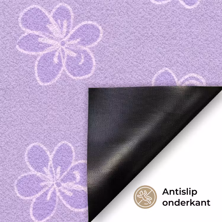 Deurmat - Lila - Botanisch - Bloemen - Handgetekend - Patroon — 6
