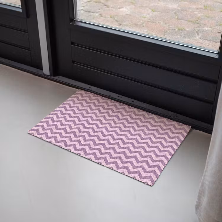Deurmat - Paars - Roze - Geometrisch - Chevron - Zigzag - Patroon — 2