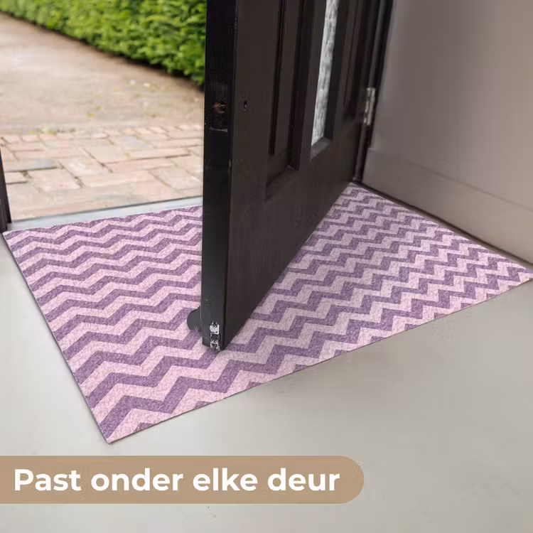 Deurmat - Paars - Roze - Geometrisch - Chevron - Zigzag - Patroon — 7