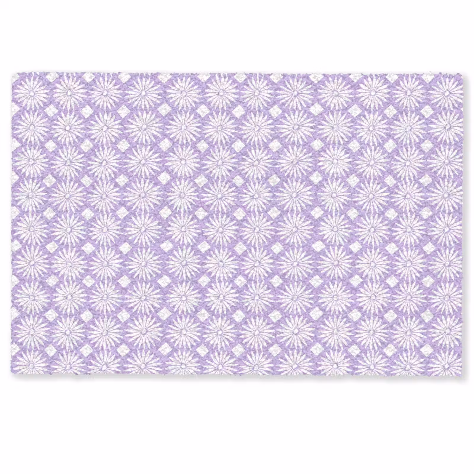 Deurmat - Lila - Botanisch - Bloemen - Margrieten - Patroon — 1