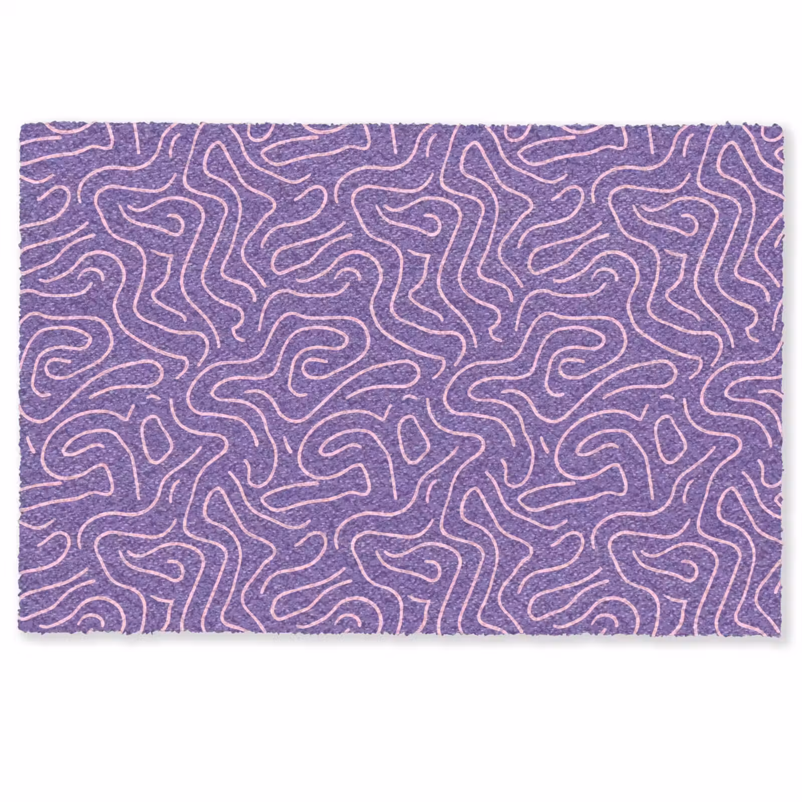 Deurmat - Paars - Roze - Abstract - Lijnen - Doolhof - Patroon — 1