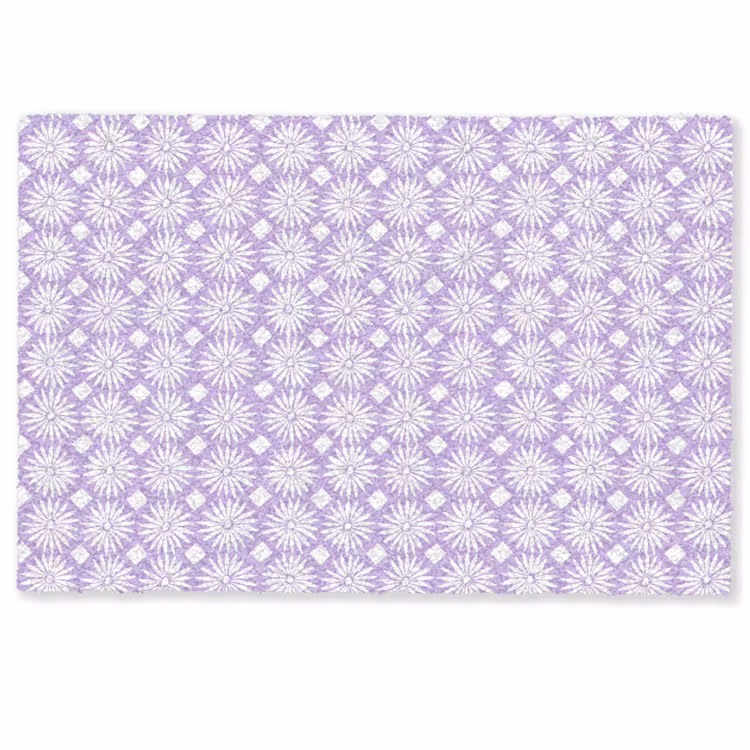 Deurmat - Lila - Botanisch - Bloemen - Margrieten - Patroon — 1
