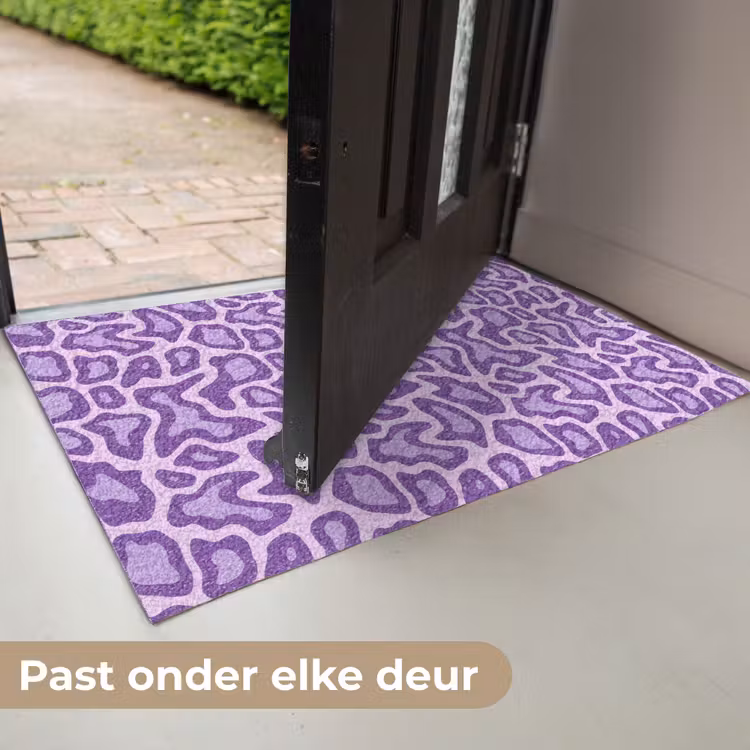Deurmat - Paars - Abstract - Luipaard - Vlekken - Groovy - Patroon — 7