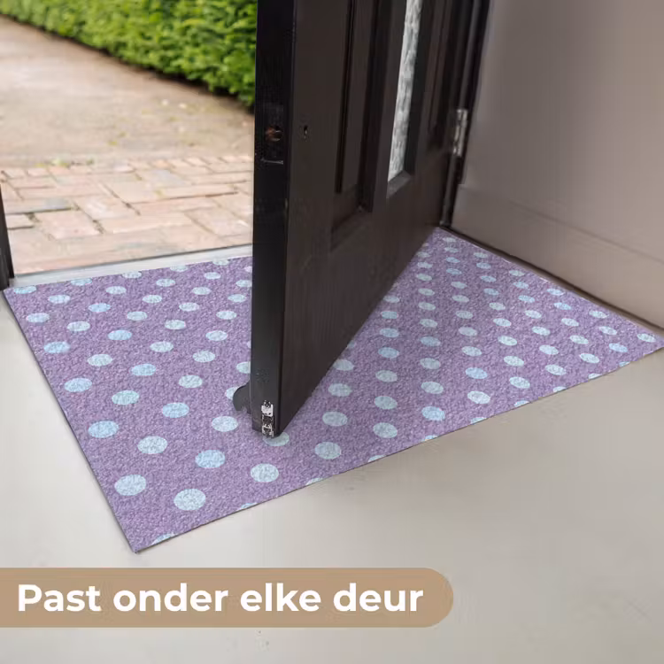 Deurmat - Paars - Blauw - Geometrisch - Stippen - Polka Dot - Patroon — 7