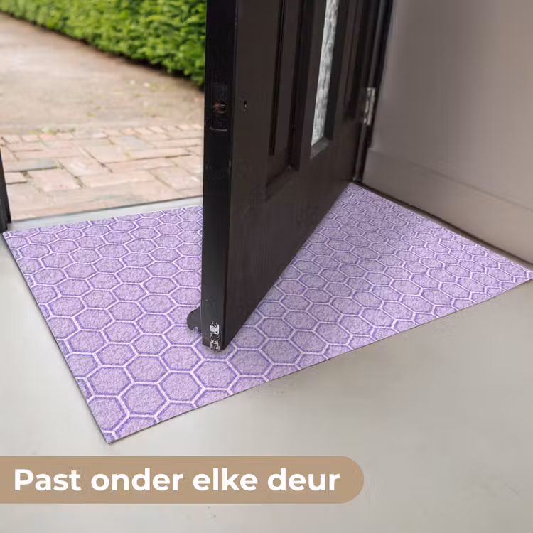 Deurmat - Paars - Geometrisch - Honeycomb - Bijenraat - Patroon — 7
