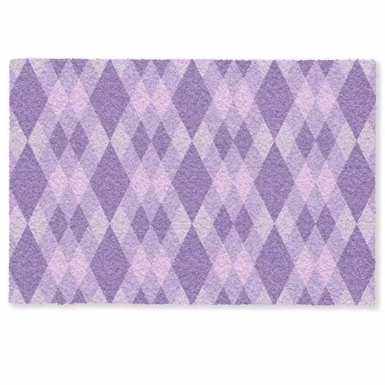 Deurmat - Paars - Geometrisch - Ruiten - Argyle - Patroon — 1