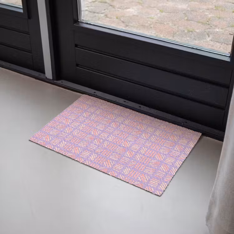 Deurmat - Paars - Roze - Geometrisch - Strepen - Blokken - Patroon — 2