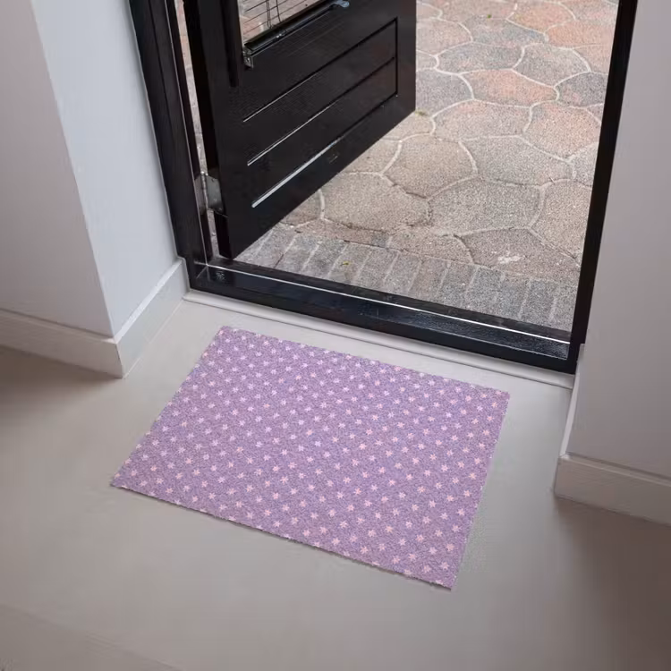 Deurmat - Paars - Roze - Sterren - Geometrisch - Patroon — 4