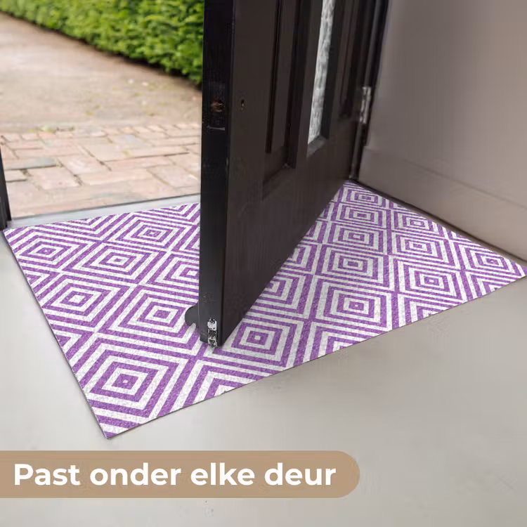 Deurmat - Paars - Geometrisch - Ruiten - Concentrisch - Patroon — 7