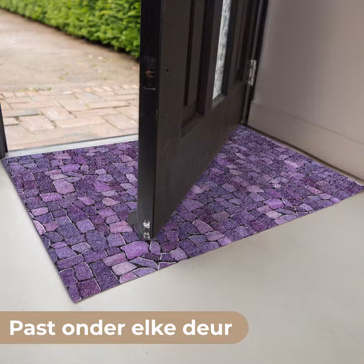 Deurmat - Paars - Mozaïek - Scherven - Steen - Patroon — 7