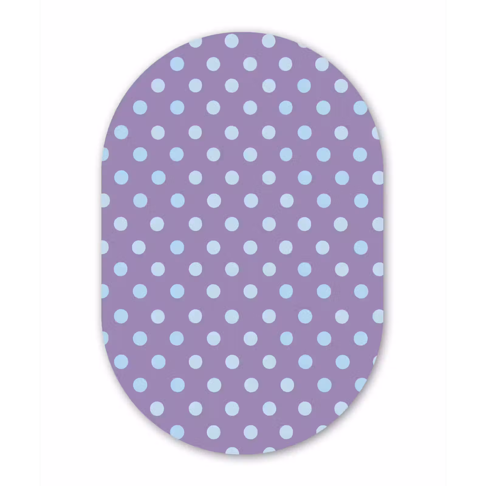 Muurovaal - Glas - Paars - Blauw - Geometrisch - Stippen - Polka Dot - Patroon — 1