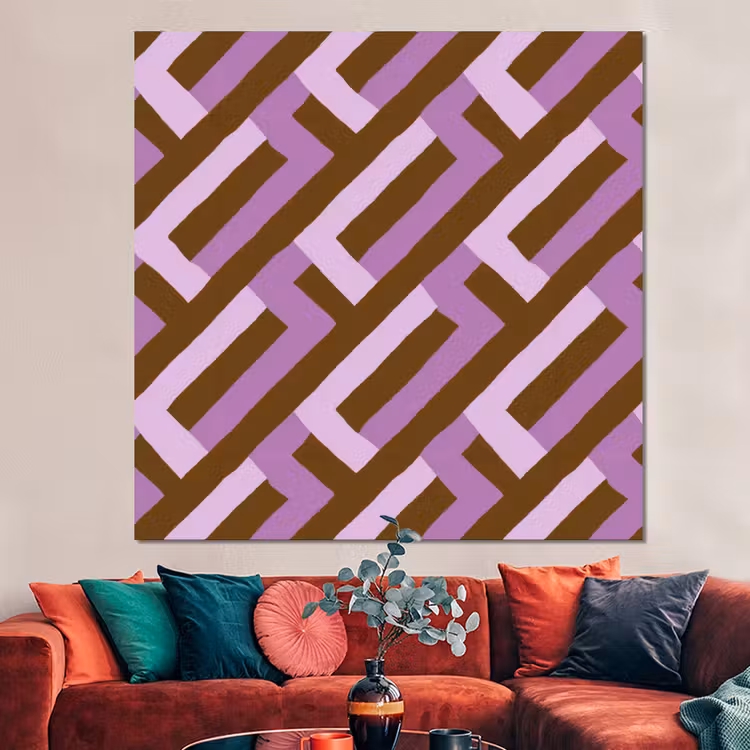 Forex - Bruin - Roze - Geometrisch - Meander - Patroon — 3