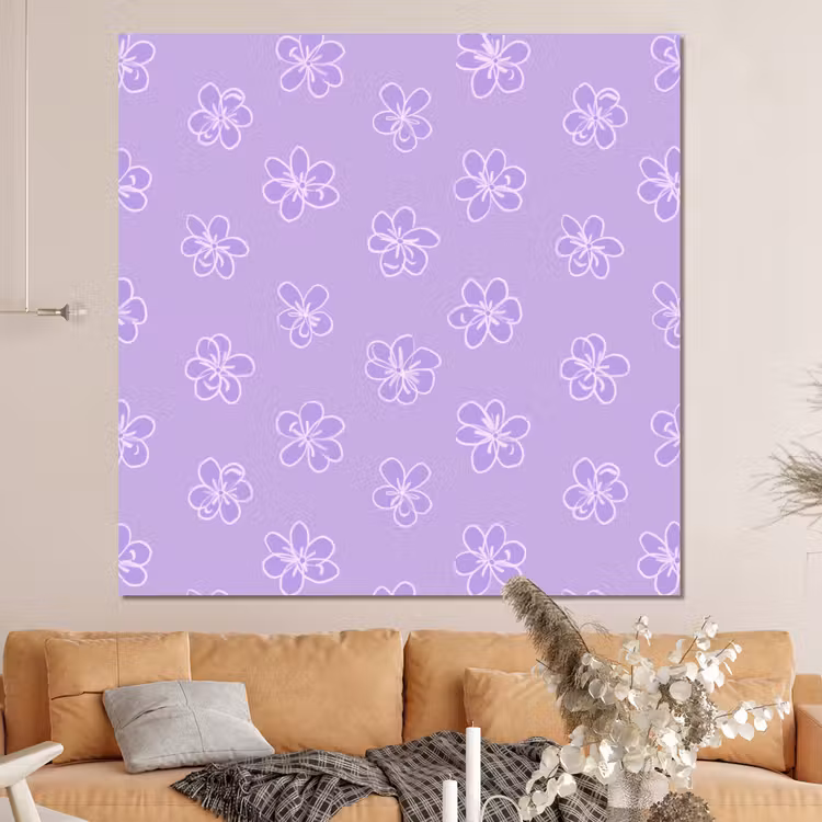 Forex - Lila - Botanisch - Bloemen - Handgetekend - Patroon — 4