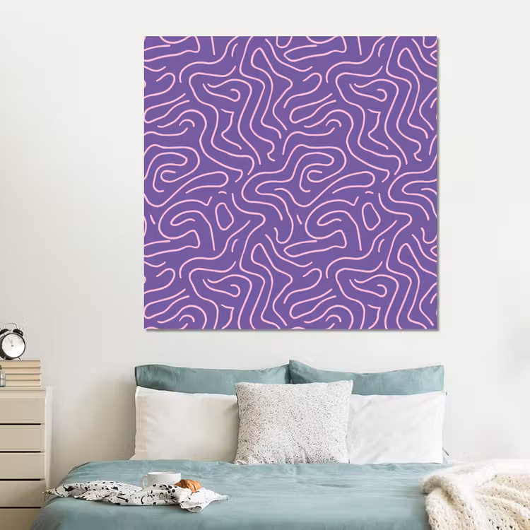 Forex - Paars - Roze - Abstract - Lijnen - Doolhof - Patroon — 2