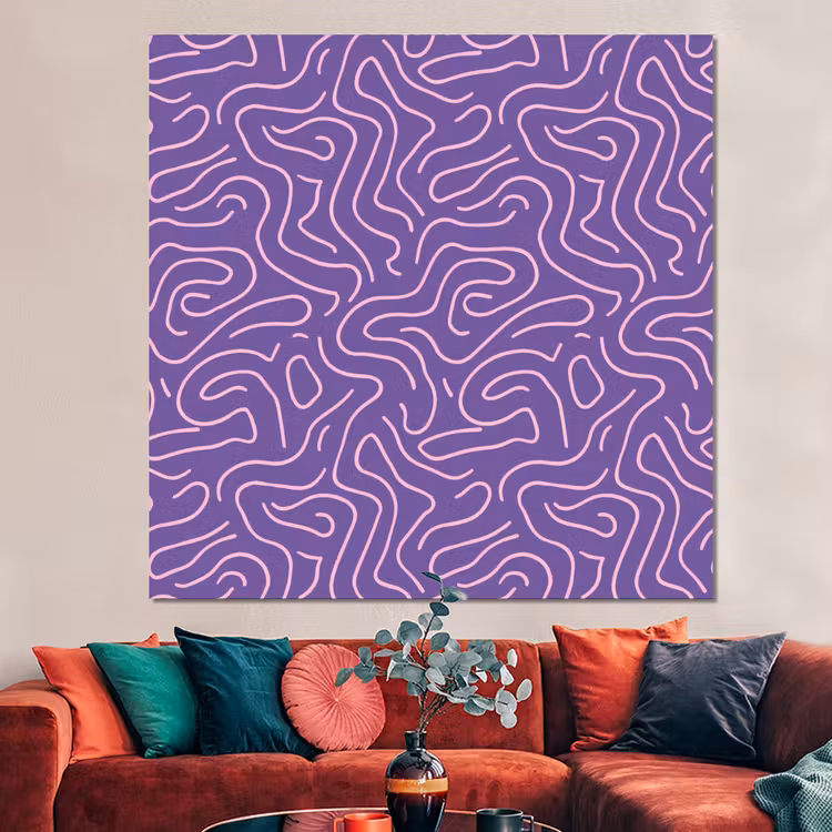 Forex - Paars - Roze - Abstract - Lijnen - Doolhof - Patroon — 3